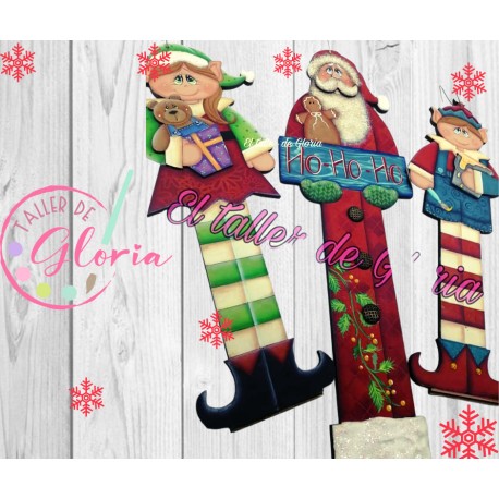 MN-092 Trio Santa, duende y duenda.
