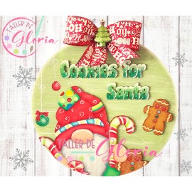 MN-289 Circulo gnomo cookies for santa