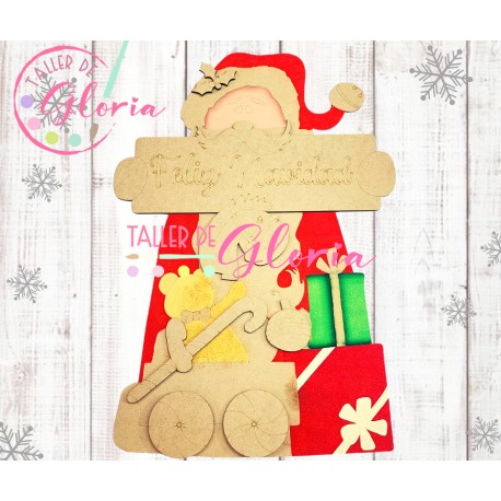 MN-355 Santa Feliz Navidad Juguetes y Regalos