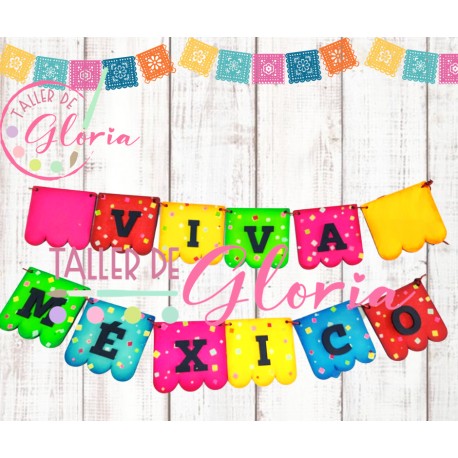 MS-058 Tira Papel Picado Viva México CH