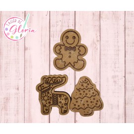 SR-593 Sello kit 3 galletas navideñas