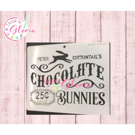 TGF-237 Estencil chocolates bunnies
